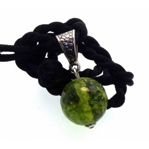 16mm Siberian Green Quartz Gemstone Sphere Pendant